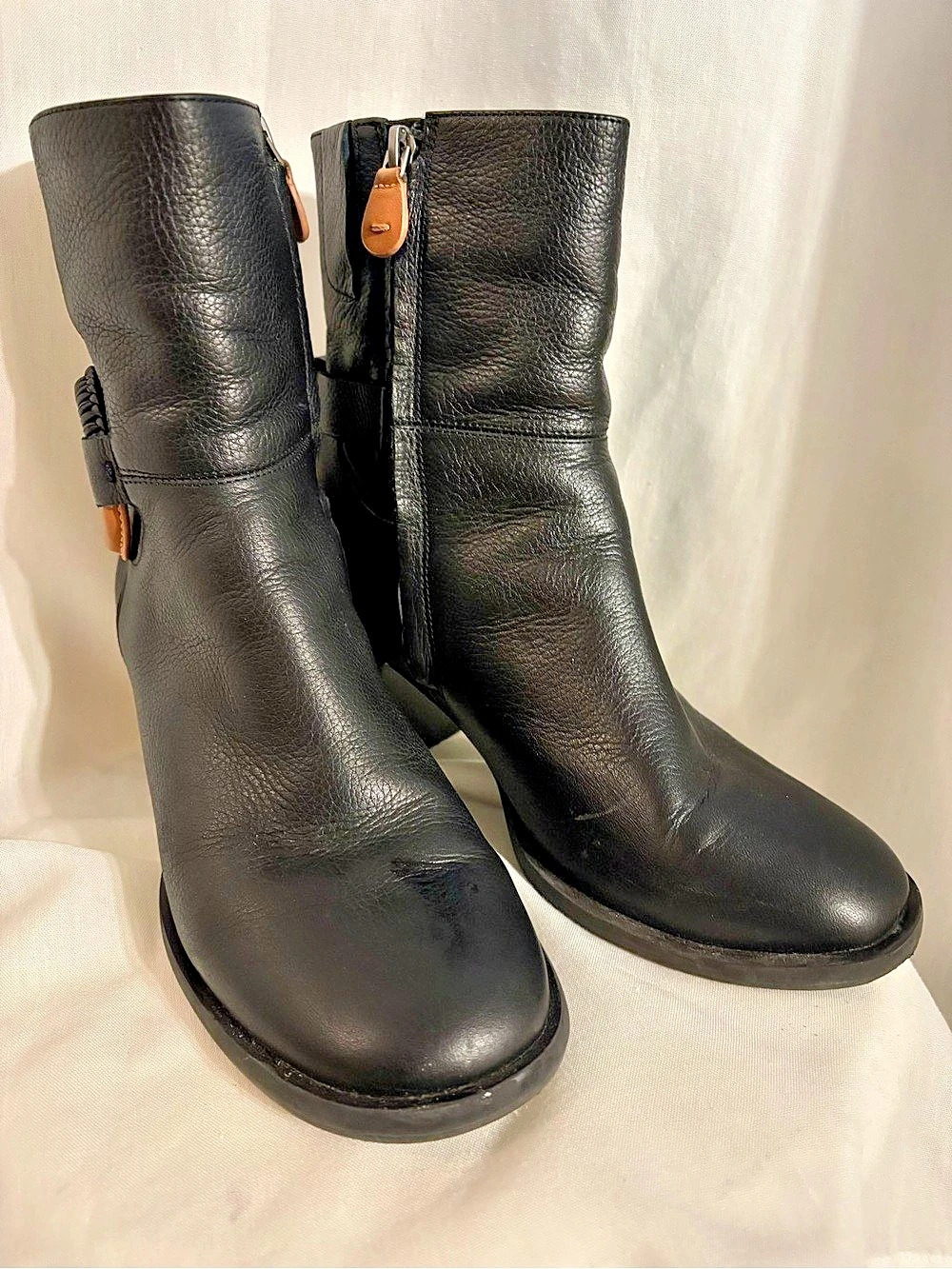 Gentle Souls Holi Leather Black Heeled Boots US 8 - Picture 3 of 11